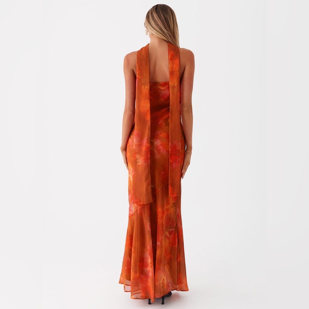 Peppermayo Orange Floral Strapless Maxi Dress - Picture 3 of 10